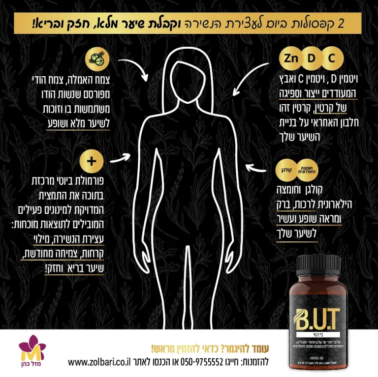 מה עושים לנשירת שיער - תוסף התזונה B.U.T